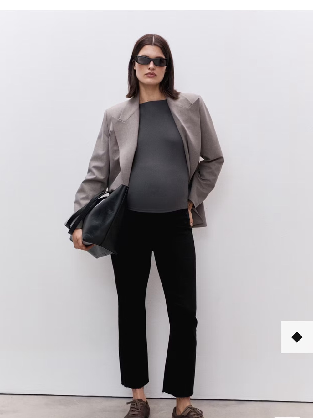 Mango Maternity Flared Cropped Jeans